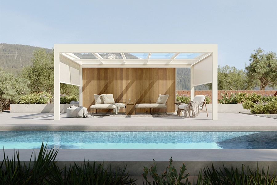 When outdoor living becomes stylishly technical: Skylux's Calista is the answer. 1
