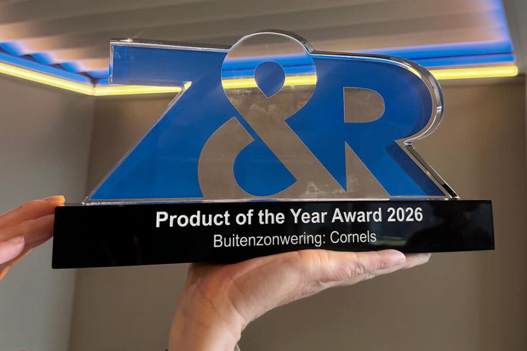 Categorie buitenzonwering: Z&R Award 2026 gaat naar CORNELS met innovatieve modulaire terrasoverkapping 1